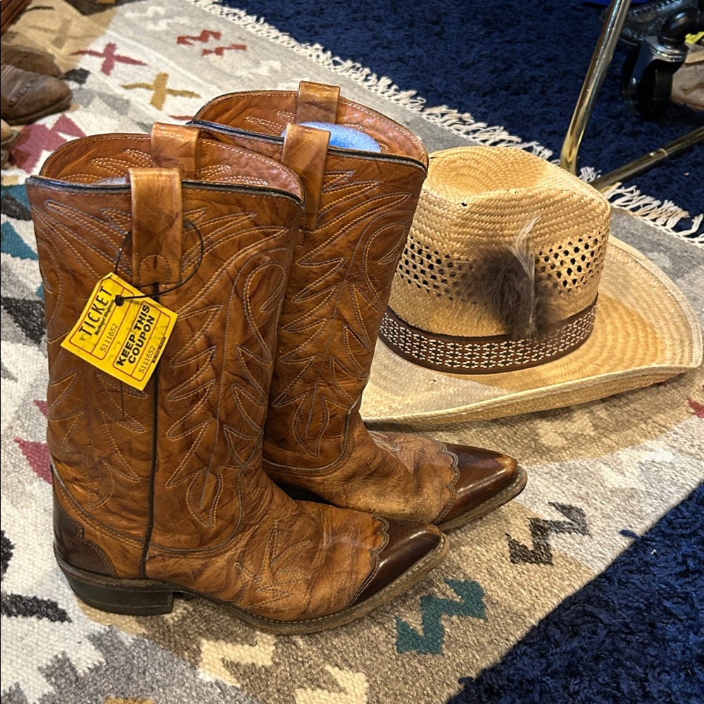 Brown Leather Heeled Boots